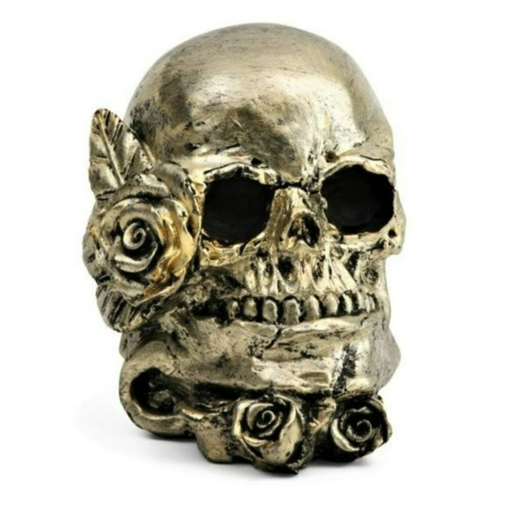 NWT HALLOWS EVE Shimmer Finish 6in Skull